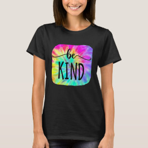 Be Kind  Groovy Tie Dye Flower Power  Anti Bullyin T-Shirt