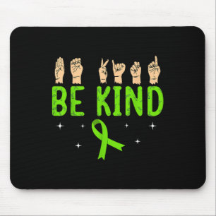 Be Kind Hand Sign Language Asl Mental Health Aware Mouse Mat