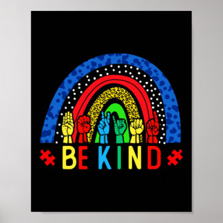Be Kind Hand Sign Language Puzzle Autism Awareness