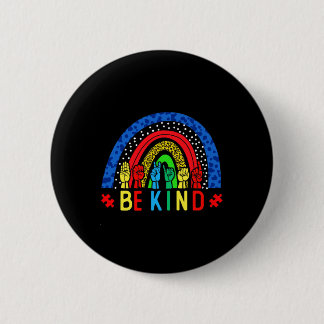 Be Kind Hand Sign Language Puzzle Autism Awareness 6 Cm Round Badge