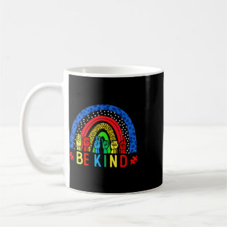 Be Kind Hand Sign Language Puzzle Autism Awareness Coffee Mug