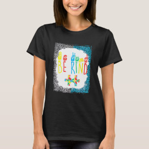 Be Kind Hand Sign Language Puzzle Autism Awareness T-Shirt