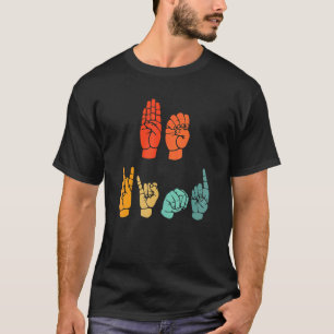 Be Kind Hand Signal SIgn Language Unity Day Anti B T-Shirt