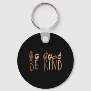 Be Kind Hand Signs ASL Black Lives Matter BLM Key Ring