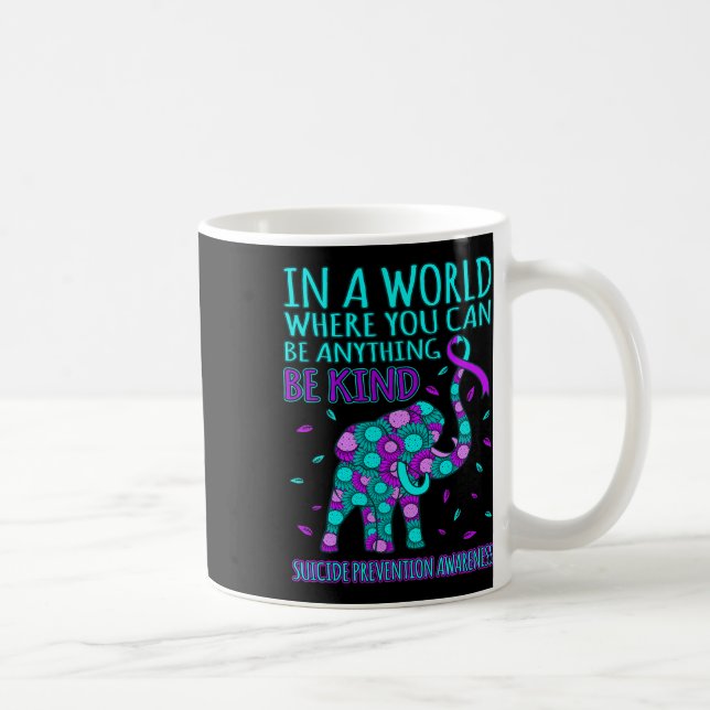 Be Kind Happy Suicide Prevention Awareness Support Coffee Mug (Right)