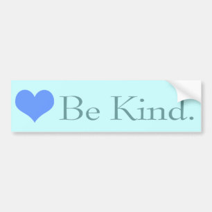 Be Kind Heart Bumpersticker Bumper Sticker