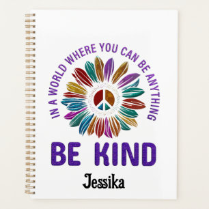 Be Kind Hippie Boho Custom Personalised Planner