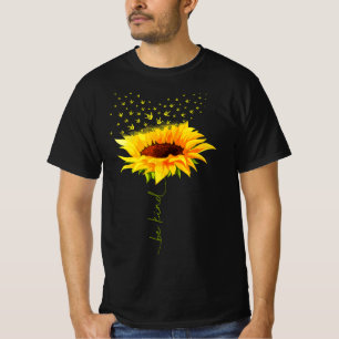 Be Kind Hippie Sunflower I Love You Deaf ASL Sign T-Shirt