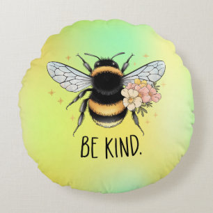 Be Kind Honey Bee Clipart-57650 Round Cushion
