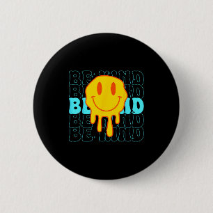 Be kind inspirational blue ribbon world down 6 cm round badge