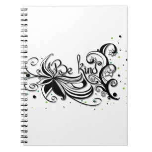 BE KIND! Inspirational calligraphy quote Notebook