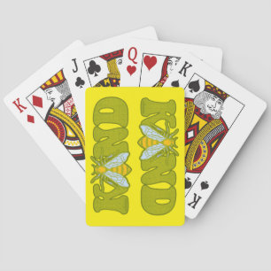 BE KIND inspirational motivational bee             Playing Cards