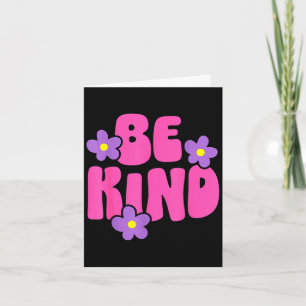 Be kind inspirational world kindness day girls kid card