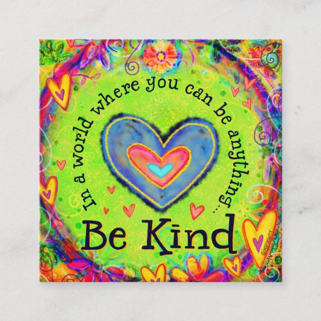 “Be Kind ” Inspirivity kindness cards (Front)