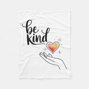 Be Kind Insrational Quote Sitive Motivational  Fleece Blanket