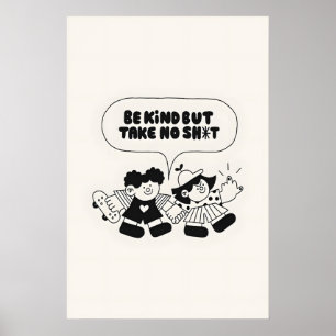 Be Kind Japanese Abstract Bauhaus Formula Modern Poster