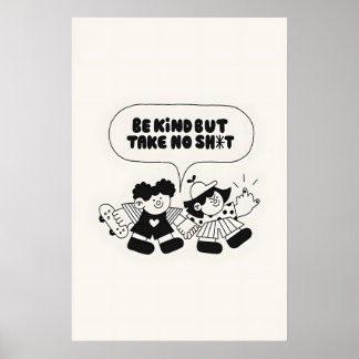 Be Kind Japanese Abstract Bauhaus Formula Modern Poster