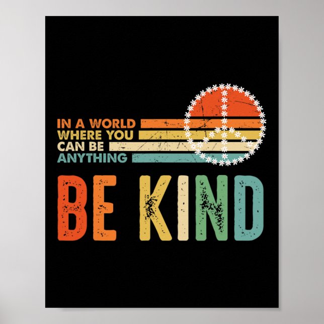 Be Kind Kindness Autism Peace Sign Tie Dye Spread  (Front)
