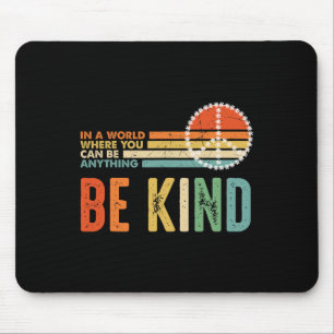 Be Kind Kindness Autism Peace Sign Tie Dye Spread Mouse Mat