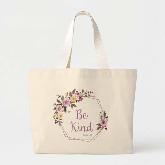 Be Kind Large Tote Bag (Front)