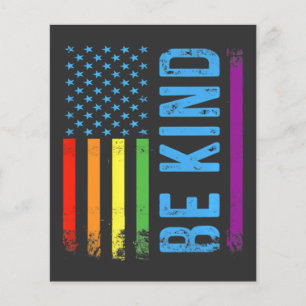 Be Kind Lgbt Lgbtq Gay Pride Rainbow Flyer
