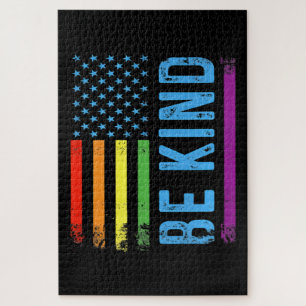 Be Kind Lgbt Lgbtq Gay Pride Rainbow Jigsaw Puzzle