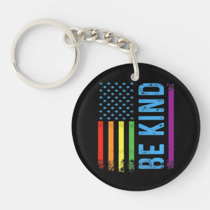 Be Kind Lgbt Lgbtq Gay Pride Rainbow Key Ring