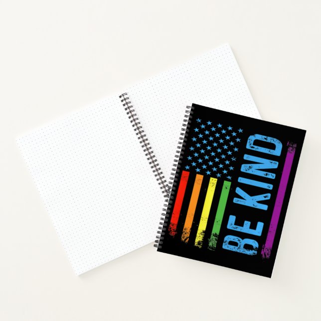 Be Kind Lgbt Lgbtq Gay Pride Rainbow Notebook (Inside)