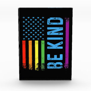 Be Kind Lgbt Lgbtq Gay Pride Rainbow Photo Block