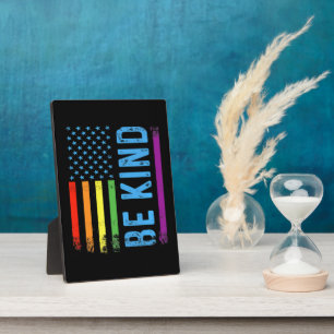 Be Kind Lgbt Lgbtq Gay Pride Rainbow Plaque