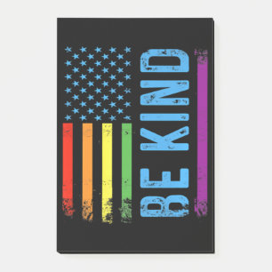 Be Kind Lgbt Lgbtq Gay Pride Rainbow Post-it Notes