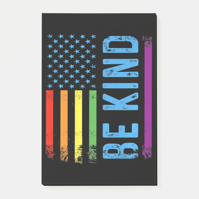 Be Kind Lgbt Lgbtq Gay Pride Rainbow Post-it Notes (Front)