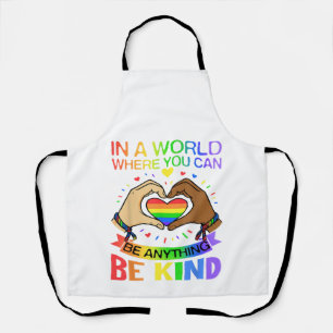 Be Kind LGBT Pride Rainbow Equality Awareness Tee Apron
