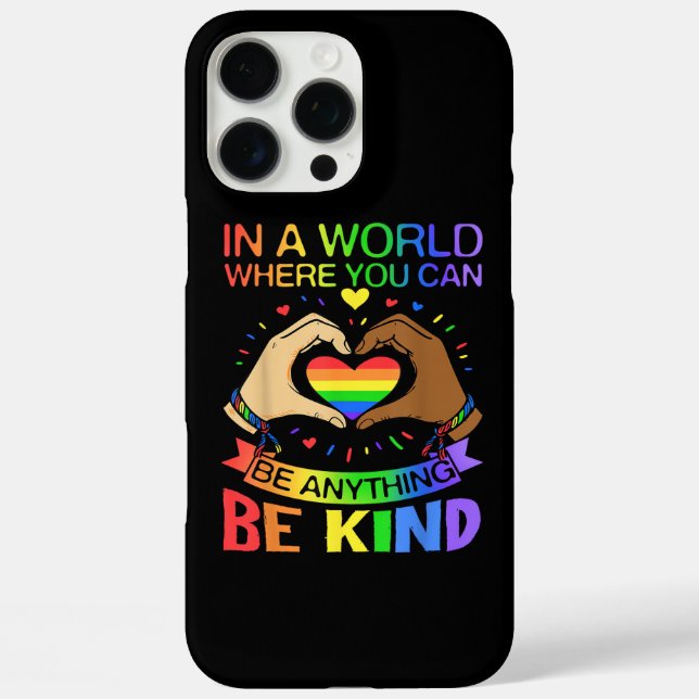Be Kind LGBT Pride Rainbow Equality Awareness Tee Case-Mate iPhone Case (Back)