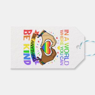 Be Kind LGBT Pride Rainbow Equality Awareness Tee Gift Tags