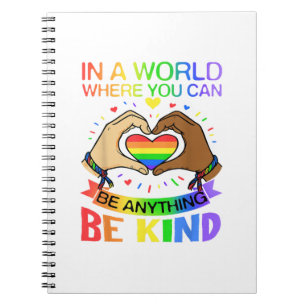 Be Kind LGBT Pride Rainbow Equality Awareness Tee Notebook
