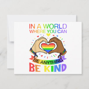 Be Kind LGBT Pride Rainbow Equality Awareness Tee Save The Date