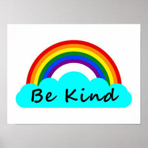 Be Kind - LGBT Rainbow Poster
