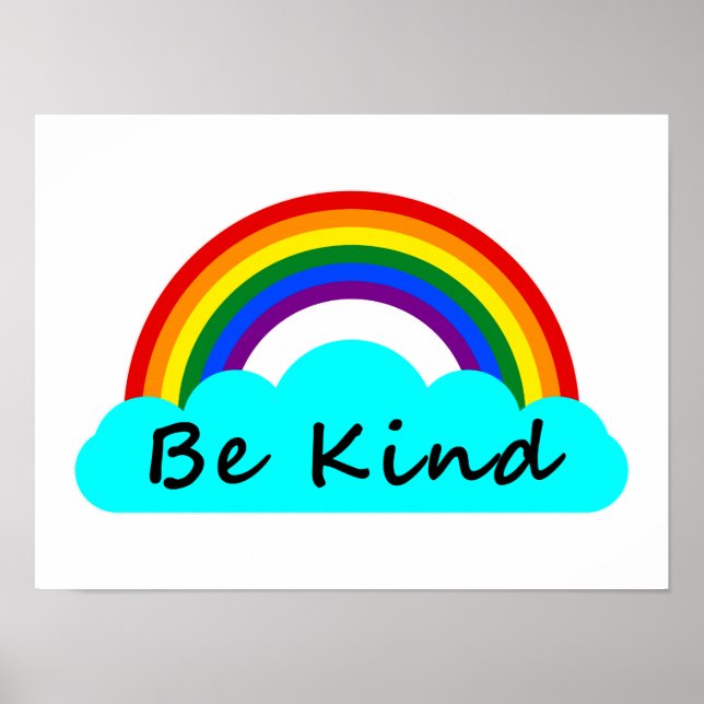 Be Kind - LGBT Rainbow Poster (Front)