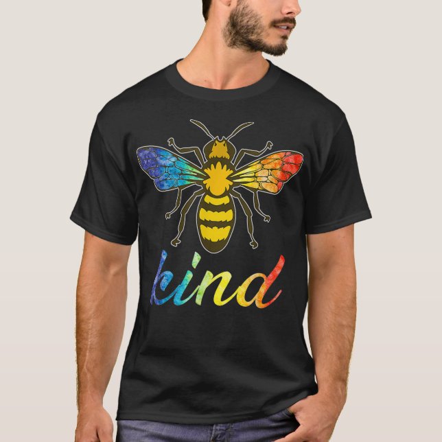 Be Kind LGBTQ Ally Bee Kindness  T-Shirt (Front)