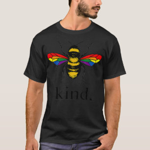 Be Kind LGBTQ Ally Gay Rights Cute Pride Month Bee T-Shirt