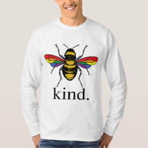 Be Kind LGBTQ Ally Gay Rights Cute Pride Month Bee T-Shirt