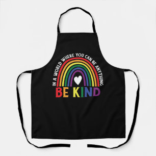 Be Kind LGBTQ Pride Rainbow Apron