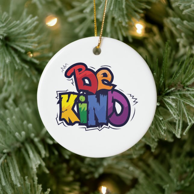 Be Kind | LGBTQ | Rainbow | Pride Month Ceramic Tree Decoration (Tree)