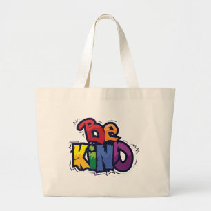 Be Kind   LGBTQ   Rainbow   Pride Month Large Tote Bag