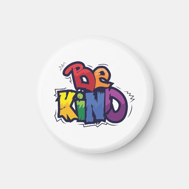 Be Kind | LGBTQ | Rainbow | Pride Month Magnet (Front)
