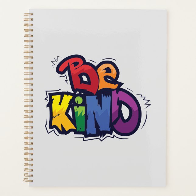 Be Kind | LGBTQ | Rainbow | Pride Month Planner (Front)