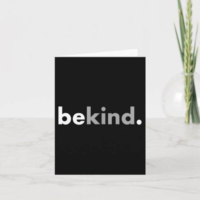 Be Kind Love Humans Minimalist Card (Front)