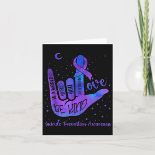 Be Kind Love Tie Dye Hand Sign Prevention Card
