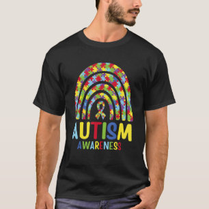 Be Kind Men Women Rainbow Inspirational Autism Awa T-Shirt
